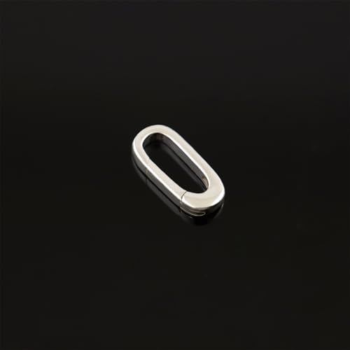 1PC 925 Sterling Silver Lobster Clasp,Tiny Oval Necklace Shortener Spring Ring for Jewelry Finding Necklace Bracelet (Silver(S))