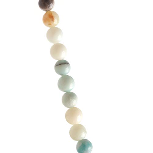 Natural Stone Beads Amazonite 10mm Polished Round Smooth Gemstone Beads for Jewelry Making 15 Inch(Amazonite,10mm) - color: Amazonite, size: 10mm