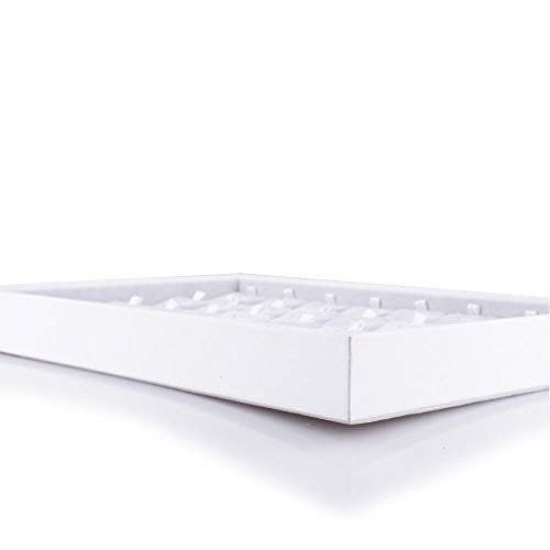 Oirlv Velvet Stackable Jewelry Tray 32 Grids Earrings Organizer Display Showcase Jewelry Storage trays - size: 32 Grids Earring Tray