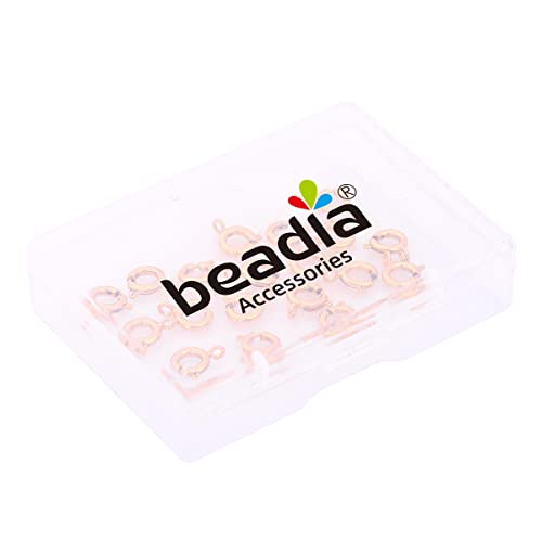 BEADIA 18K Gold Plated Spring Clasps Non Tarnish 7mm 20pcs for Jewelry Making Findings - color: Spring Clasps Gold, size: 7mm