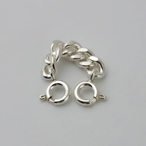 925 Sterling Silver Chain Extender Jewelry Necklace Lobster Clasps and Closures for Necklace Bracelet Jewelry Making Supplies(1piece) (3mm*2cm) - size: 3mm*2cm