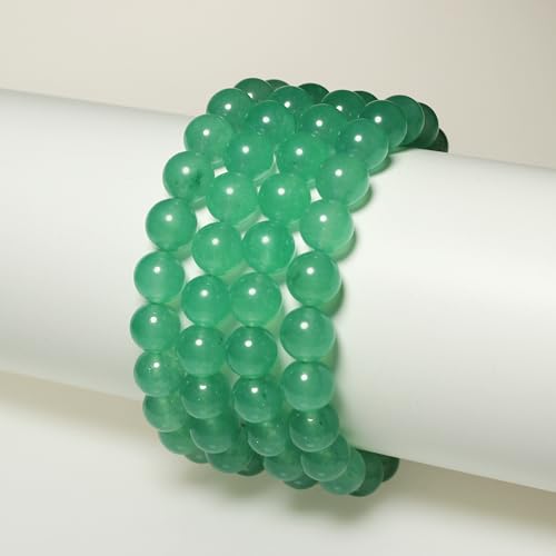 MJDCB Stone Beads 4mm 85pcs Round Aventurine Green Jade Loose Gemstone Bead Charms for Jewelry Making Bracelet Necklace Earring Pendant - color: Aventurine Green Jade, size: 4mm