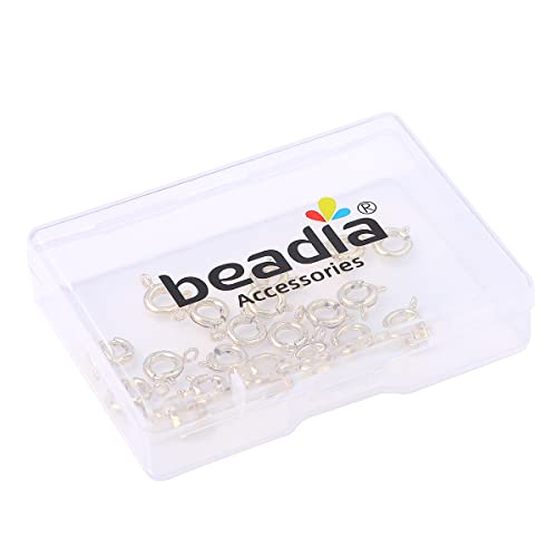 BEADIA 14K Gold Plated Spring Clasps Non Tarnish 7mm 20pcs for Jewelry Making Findings - color: Spring Clasps 14K Gold, size: 7mm