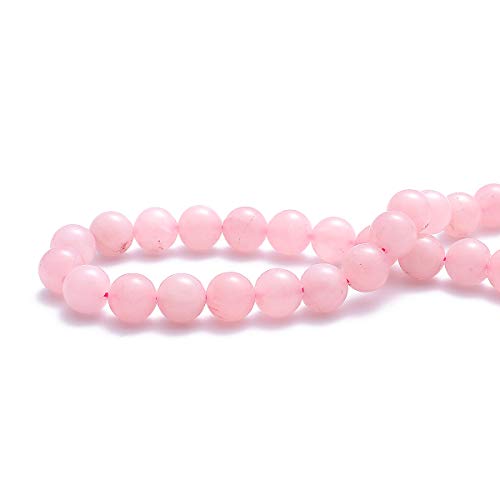 BEADIA Natural Rose Quartz Crystal Stone Round Loose Semi Gemstone Beads for Jewelry Making 4MM 89PCS - color: Rose Quartz Crystal, size: 4mm