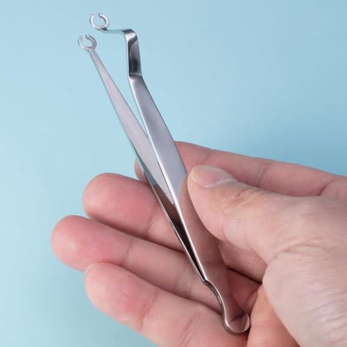 QWALIT Piercing Taper Threadless Insertion Tool - Titanium Labret Pin 16g, 18g, 20g - color: Silver