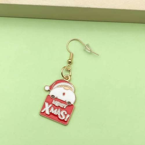 Sailanzi 50pcs Alloy enamel Christmas series Santa Claus snowman Christmas tree Pendant Jewelry Making DIY Keychain Earrings Pendant Various Design Charms for Jewelry Making Bracelets Necklace(SN936) - color: SN936