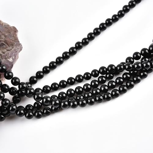 3mm Natural Black Onyx Beads Round Agate Gemstone Loose Beads for Jewelry Making (120-125pcs/strand) - color: Black Onyx, size: 3mm