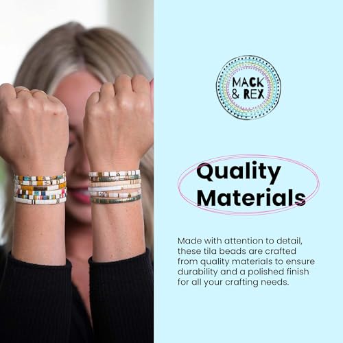 Mack and Rex Tila Bead Mixes (Festive) – Full Size Tila, Half, and Quarter – Includes Beautiful Gold-Plated Quarter Tila Beads - qtl0191, qtl191, qtl-191 – Ideal for Jewelry Making - color: Festive, size: 10 Gram Bag