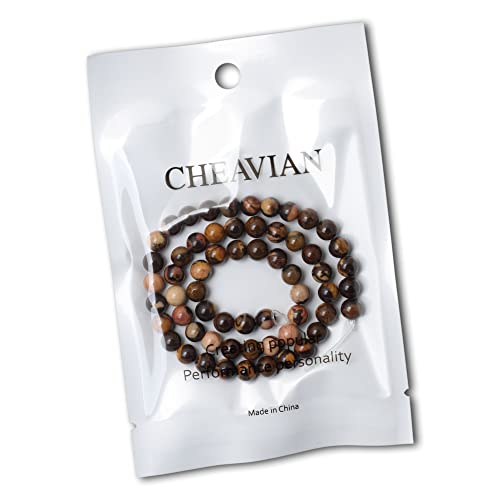 60PCS 6mm Natural Africa Picture Jasper Gemstone Round Loose Beads for DIY Bracelet Necklace Earrings Jewelry Making 1 String 15 Inches - color: Africa Picture Jasper, size: 6mm