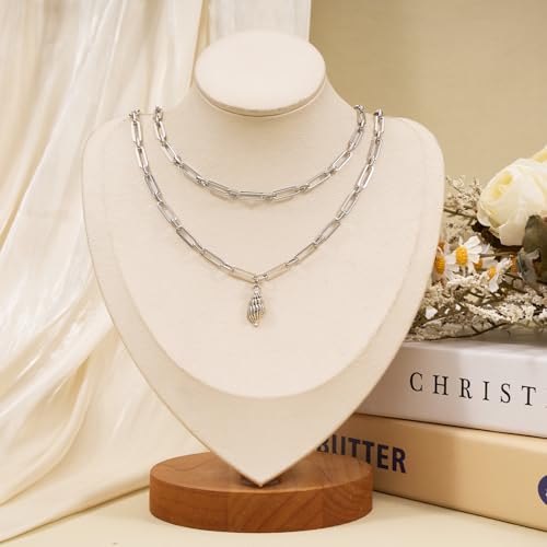 SMYHTGLIF 13 Feet Silver Stainless Steel Chain for Jewelry Making Paperclip Bulk Chain Spool Craft Jewelry with Lobster Clasps and Jump Rings - color: Paperclip Silver