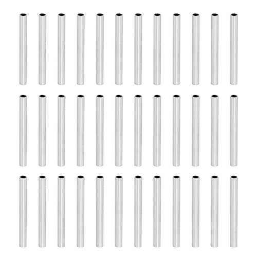 PH PandaHall 500pcs 15mm Long Stainless Steel Tube Beads Straight Tube Charms Metal Smooth Finding Beads for Jewelry Crafts Making Findings - size: 15mm long
