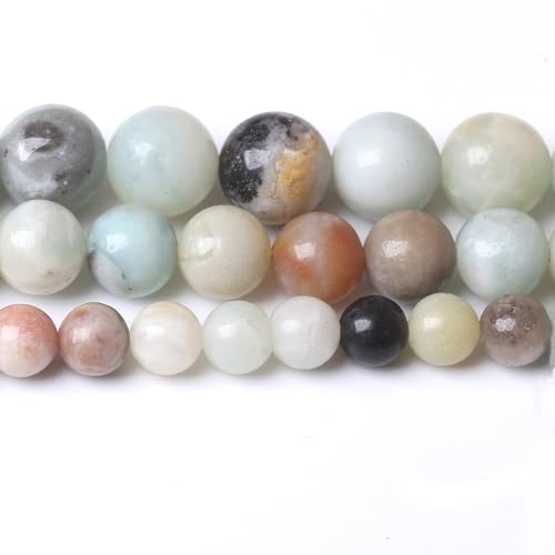 12MM Amazonite Beads Round Loose Beads Natural Gem Beads Crystal Energy Stone Beads for Jewelry Making DIY Bracelet Necklace - color: Amazonite Beads, size: 12MM