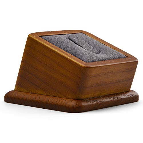 Oirlv Solid Wood Jewelry Display Stand Square Ring Earrings Bracelet Jewelry Holder (Grey Ring Holder) - color: Grey Ring Holder