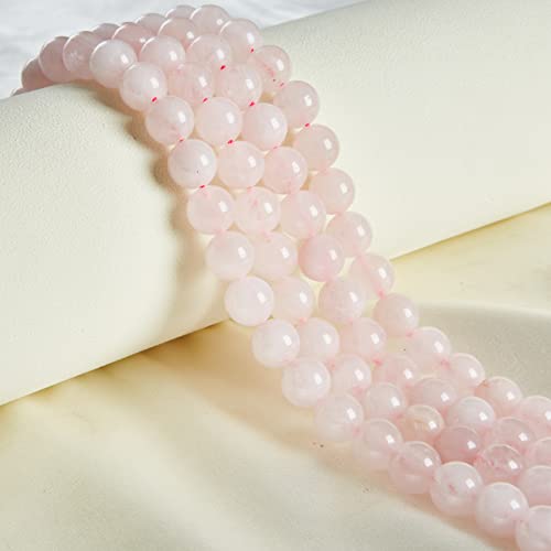 60pcs 6mm Rose Quartz Beads Natural Gemstone Beads Round Loose Beads for Jewelry Making - color: Rose Quartz, size: 6mm