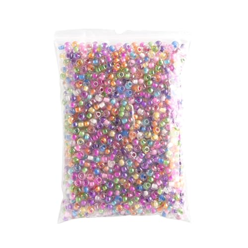 John Bead Czech Glass Seed Bead/Pony Bead 6/0 (100g) Color Lined Crystal Mix Beads for DIY Arts Crafts Jewelry Bracelets Necklaces Earrings Making - color: Color Lined Crystal Mix