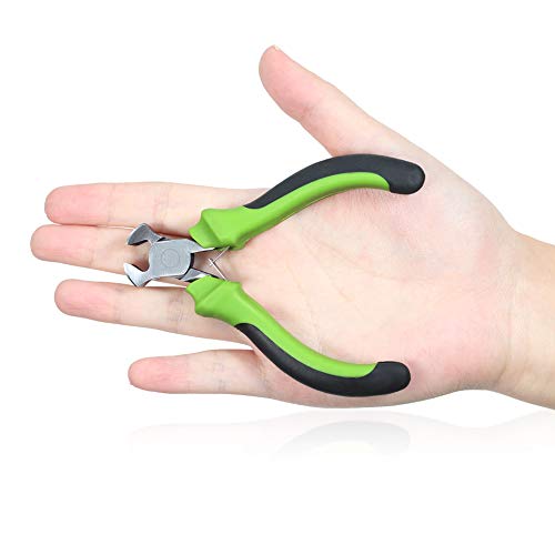 SPEEDWOX Mini End Nipper Pliers 4 Inches Precision End Cutters Small End Cutting Nippers Fine Pliers with Spring Wire Cutter for Guitar Strings Beading Jewellery Making Tool Shoes Repair Tool - style: End Nippers