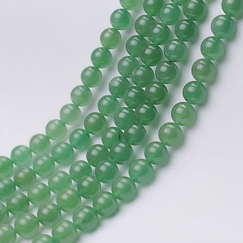 MJDCB Natural Stone Beads Green Aventurine Round Loose Beads for Jewelry Making DIY Bracelet Necklace (10mm) - color: Aventurine, size: 10mm