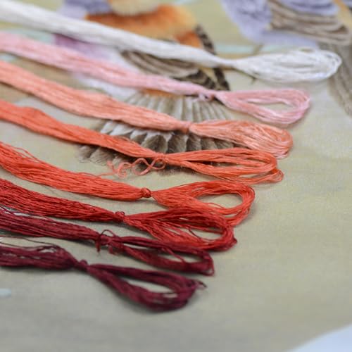 8 Skeins Mulberry Silk Floss Embroidery Thread Floss-Cross Stitch Threads China Silk Woven Jewelry Threads DIY Sewing Kits (02) - color: 02