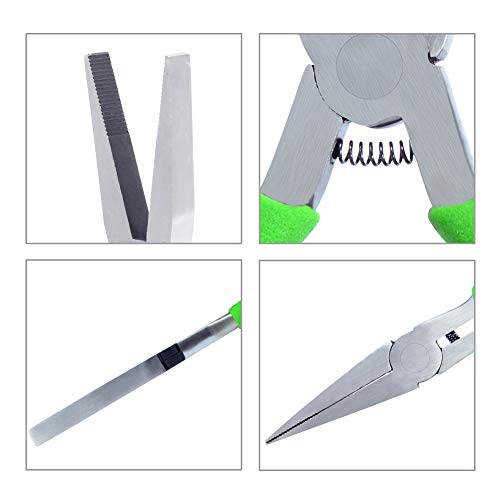 SPEEDWOX Mini Flat Nose Pliers Thin 5 Inches Small Duck Bill Pliers Fine Needle Nose Pliers Micro Chain Nose Pliers Precision Jewelry Making Hand Tools Professional Beading Hobby Work Craft - style: Flat Nose Pliers