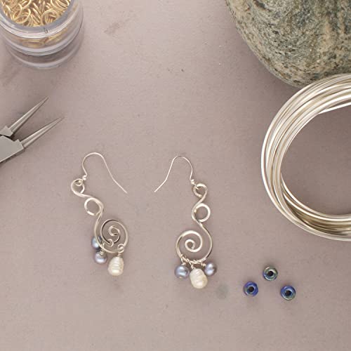 The Beadsmith Square Craft Wire - Medium Temper Beading Wire, Silver Color, 21 Gauge, 4 Yards - color: Silver, size: 21 Gauge, 4 Yard Coil