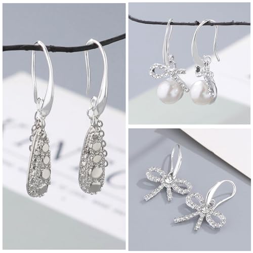 14K Gold and Silver Plated Earring Hooks, 230PCS Earring Findings for Jewelry Making Hypoallergenic Earring Making Kit for DIY Bulk Pack - color: Silver and 14K Gold-Big Earing Hooks