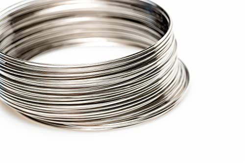 Beadalon Memory Wire Remembrance 75 coils Stainless Steel Round 0.61 mm (.024) Made in USA by CRAFT WIRE