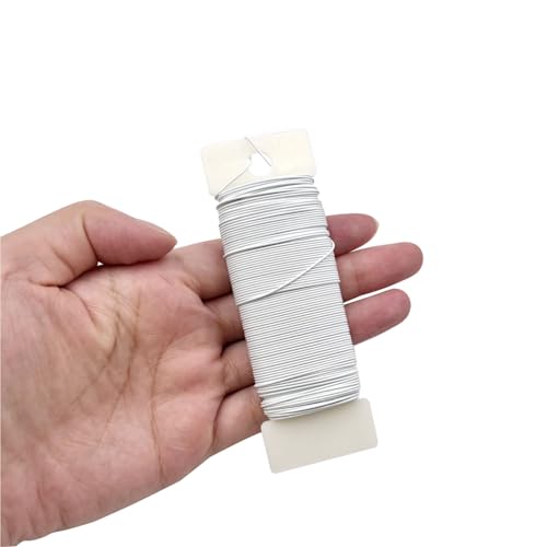 22 Gauge White Metal Floral Wire, 38 Yards/35 Meters,for Christmas Wreaths,Tree Decoration,Flower Arrangement,Craft Wire,Flower Wire,Garden Wires,Flowers Bouquet Accessories,Jewelry Wires DIY - size: 22Gauge-White-1P/38Yards