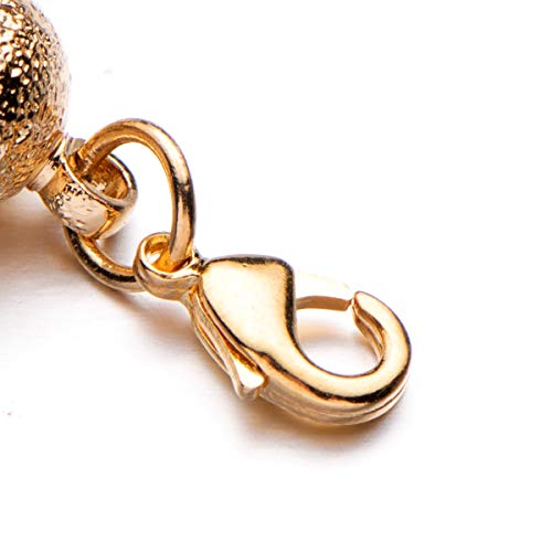 Magnetic Jewelry Clasp for Bracelet Necklace 8mm Nail Sand Scrub Finishes Round Design Gold/Silver Color - color: Nail-sand Gold and Silver