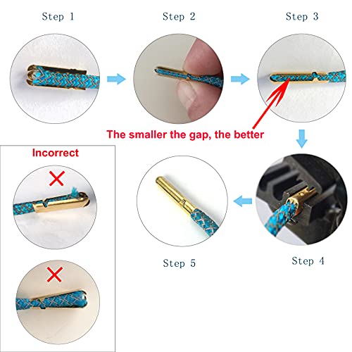 Hand Aglet Crimping Pliers, Metal Shoelace Aglets Crimper Tools for Attach Metal Sheath Aglets to the End of Laces Hoodie Shoelaces Tips DIY Installation 3.5, 4, 5 mm