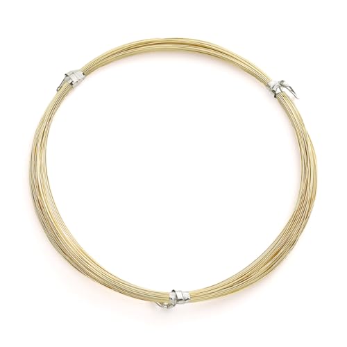 BEADIA 14K Gold Plated Wire 0.4mm 10 Meters Bead Cord for Bracelet Necklace Charm Beading Jewelry Making Findings - size: 0.4mm, style: 14K Gold