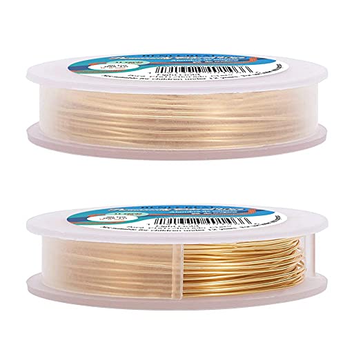 BENECREAT 20 Gauge KC Gold Copper Wire Real Gold Plated Craft Jewelry Wire Tarnish Resistant Wire for Beading Jewelry Making, 33-Feet/11-Yard - color: Gold, size: 20-Gauge(33-Feet/11-Yard)