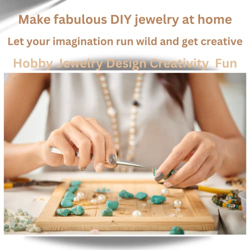 MineCrystals Jewelry Making Kit DIY Natural Crystal Chip Stones Beads Tools kit Jewelry Wires Findings Supplies Instruction Guide Gift Box for Adult Teens Craft Bracelet Earring Necklace