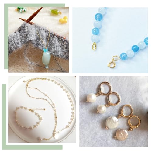PH PandaHall 18K Gold Plated Brass Tube Crimp Beads 500Pcs 5 Sizes Rondelle Spacer Bead Loose Connector Beads for DIY Jewelry Necklace Bracelet Crafts 2mm 2.5mm 3mm 4mm 5mm, 1~4mm Hole