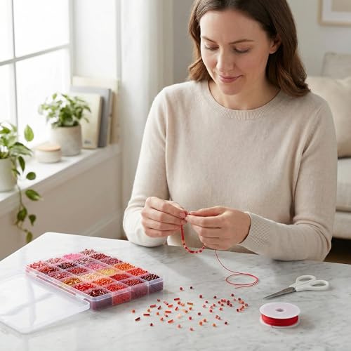 ZHIYUXI 7500Pcs Gold Glass Seed Beads Kit for Jewelry Making with Bugle Tube Bead 24 Colors Waist Embroidery Beads for DIY Bracelet Necklace Making Craft Beading Kit - color: C-Gold