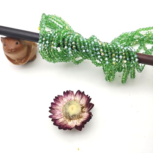 3mm4mm 1100pcs 800pcs Bicone Beads Crystal Glass Faceted Beads for Necklace Bracelet Earrings DIY Jewelry Crafts Making Project (3mm Grass GreenAB) - color: 3mm Grass GreenAB