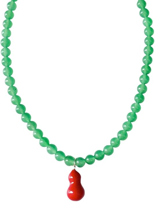 DISTANT DRUMS Simple Natural Green Aventurine Stone Jewelry Set for Women,Hoop Earrings,Bracelet,Necklace,18K Gold-plated Spiritual Gift,Fortunate Stone Jewelry,Choker