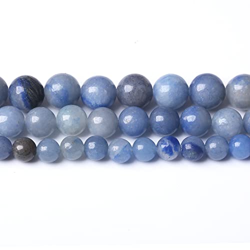 12MM Blue Aventurine Round Loose Beads Natural Gem Beads Crystal Energy Stone Beads for Jewelry Making DIY Bracelet Necklace - color: Blue Aventurine, size: 12mm