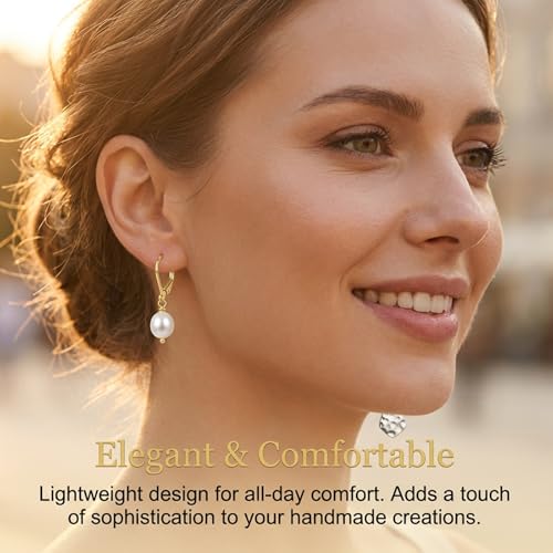 60PCS Gold Leverback Earring Hooks, Stainless Steel Open Loop Leverback Hoops, Leverbacks French Earring Hooks for Making Dangle Earrings, Smooth to Open & Close (Gold) - color: Gold