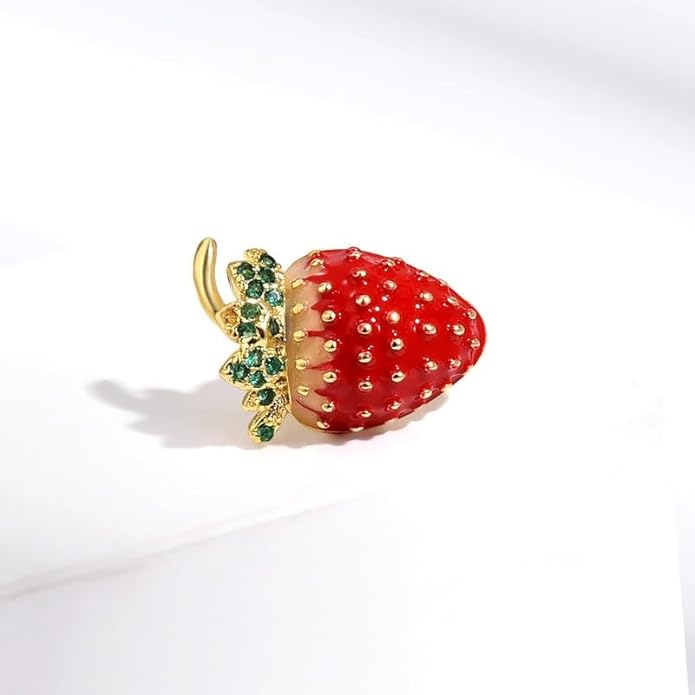 Pearl Flower Brooch for Women - Gold Plated Pearl Flower Pin Rhinestone Buttons Lapel Pin Jewelry - Valentine's Day Gift