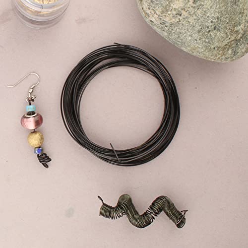 The Beadsmith Square Craft Wire - Medium Temper Beading Wire, Black Color, 21 Gauge, 7 Yards - color: Black, size: 21 Gauge, 7 Yard Coil