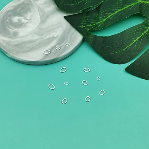 1200pcs Oval Jump Rings Stainless Steel Jump Rings Open Jump Rings Jewelry Jump Rings for Jewelry Making Supplies Earring Bracelet Necklace DIY Craft Making(Silver,4 Sizes) - color: Silver