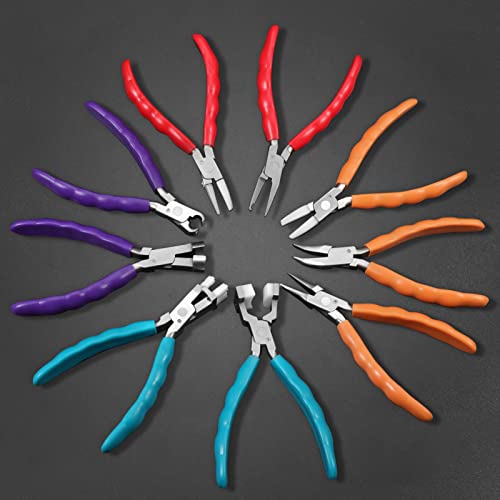6 Inch Bent Nose Pliers - Stainless Steel Eyeglass Repair and Adjustment Tool Kit with Screwdriver and Cloth - style: Bent Nose Plier