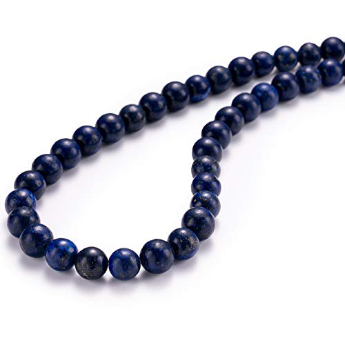 BEADIA Natural Lapis Lazuli Stone Round Loose Semi Gemstone Beads for Jewelry Making 6MM 61PCS - color: Lapis Lazuli, size: 6mm