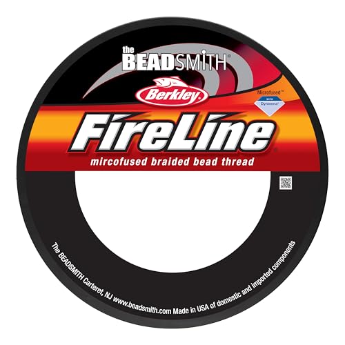 The Beadsmith Fireline by Berkley – Micro-Fused Braided Thread – 8lb. Test, .007”/.17mm Diameter, 300 Yard Spool, Smoke Grey – Super Strong Stringing Material for Jewelry Making and Bead Weaving - color: Smoke Grey, size: 8lb, .007", 300 Yard
