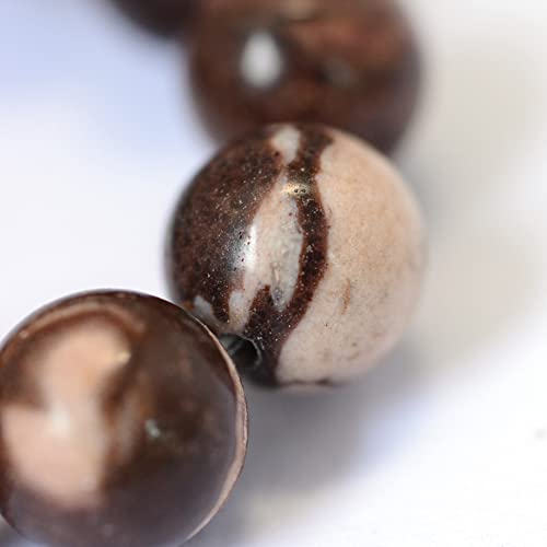KISSITTY 235pcs 8mm Natural Africa Zebra Jasper Bead Strands, Natural Gemstone Crystal Beads Round Smooth Chakra Beads Energy Healing Crystals Gemstones for DIY Jewelry Bracelets Necklaces Making - color: Natural Africa Zebra Jasper