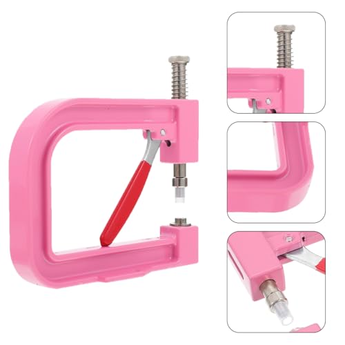 Wakauto Pink Craft Beads & Rivet Setting Machine Tool Kit - 1 Set Fixing Machine for Clothing, Handbags, Accessories, DIY Crafts with Easy Operation