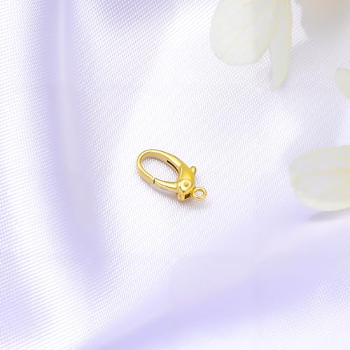 14K Yellow Gold Jewelry Clasp Necklace Extender Clasp Bracelet Extension Connector for DIY Necklace Bracelet Anklet Jewelry Making, 14K Gold Clasp for DIY Jewelry Making (Style 16) - style: Style 16