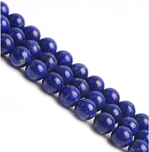 4mm Round Blue Lapis Lazuli Beads Small Smooth Polished Lapis Gemstone Beads for Bracelets Making (4mm, Blue Lapis Lazuli) - color: Blue Lapis Lazuli, size: 4mm