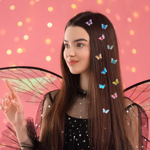 Hicarer 56 Pieces Alloy Butterfly Pendant Charms Colorful Butterfly Crafts Charms for Jewelry Making Bracelets Earrings Necklace DIY Making Supplies (14 Colors)
