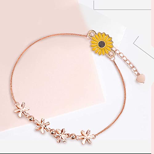 30pcs Enamel Flower Charms Connectors Links Yellow Alloy Floral Sunflower Daisy Flower Dangle Pendants with Double Loops for DIY Bracelet Earring Necklace Jewelry Making